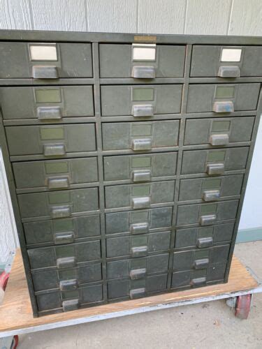 Vintage 27 drawer metal cabinet Hobart Cabinet Company 